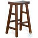 Whimora Vintage Mocha Saddle Bar Stool Set of 2