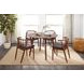 Copenhagen Brown and Gray Upholstered 5 Piece Dining Set