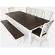 Orchard Park Brown and Soft Gray 8 Piece Dining Set with Bench