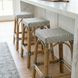 Robias Blue And White Bone Counter Height Stool