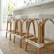 Robias Glossy White Rattan Counter Height Stool