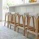 Robias Grey And White Rattan Counter Height Stool
