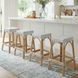 Robias Powder Blue And White Rattan Counter Height Stool