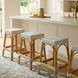 Robias Powder Blue And White Rattan Counter Height Stool