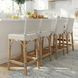 Serienna White and Navy Dots Rattan Counter Height Stool