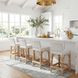 Serienna White And Gray Dot Rattan Counter Height Stool