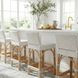 Serienna White And Gray Dot Rattan Counter Height Stool
