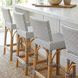 Serienna White And Black Dot Rattan Counter Height Stool