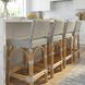 Serienna Gray And White Dot Rattan Counter Height Stool