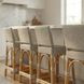Serienna Gray And White Dot Rattan Counter Height Stool