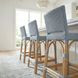 Serienna Baby Blue Rattan Counter Height Stool