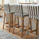 Serienna Blue Rattan Low Back Counter Height Stool