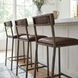 Houston Brown Leather 24" Counter Height Stool
