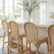 Flora Light Brown Rattan Scalloped Edge Bar Stool
