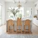 Flora Light Brown Rattan Scalloped Edge Counter Height Stool