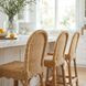 Flora Light Brown Rattan Scalloped Edge Counter Height Stool