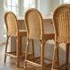 Flora Light Brown Rattan Scalloped Edge Counter Height Stool