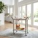 Danielle Rustic Gray 30" Rectangular 2 Tier Bar Cart