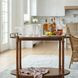 Kathleen Olive Ash Burl Tea 2 Tier Bar Cart