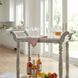 Danielle Rustic Gray 30" Rectangular 2 Tier Bar Cart