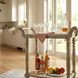 Danielle Rustic Gray 30" Rectangular 2 Tier Bar Cart