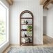 Hanover Walnut Brown Etagere Bookcase