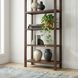 Hanover Walnut Brown Etagere Bookcase