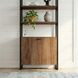 Drake Brown And Black 2 Door Bookcase