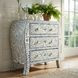 Trubadur Blue and White Bone 3 Drawer Chest