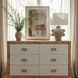 Corfu Natural and White Cosmopolitan 6 Drawer Double Dresser