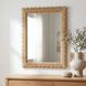 Flora Light Brown Scalloped Rattan Wall Mirror