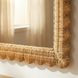 Flora Light Brown Scalloped Rattan Wall Mirror
