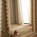 Flora Light Brown Scalloped Rattan Floor Mirror
