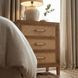 Mesa Natural And Cane 3 Drawer Nightstand