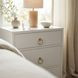 Lark White 3 Drawer 35" Nightstand