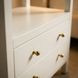 Nora White Wide 2 Drawer Nightstand