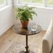 Zora Black Iron Pedestal End Table
