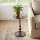 Zora Black Iron Pedestal End Table