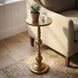 Darien Gold Pedestal Side Table