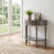 Mozart Royal Pastel Green 1 Drawer Demilune Console Table