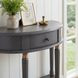 Mozart Royal Pastel Blue 1 Drawer Demilune Console Table