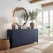 Bar Harbor Navy Blue Raffia 4 Door Sideboard