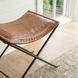 Melton Brown Leather Stool