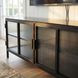 Hoxton Black Metal Ribbed Glass TV Stand