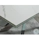 Carrara White Ceramic and Chrome Extendable Dining Table