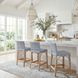 Serienna Baby Blue Rattan Counter Height Stool