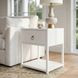 Lark White Large End Table