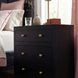 Nora Antique Coffee Rectangular 3 Drawer Nightstand