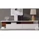 TV061 White High Gloss And Walnut TV Stand