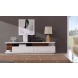 TV061 White High Gloss And Walnut TV Stand